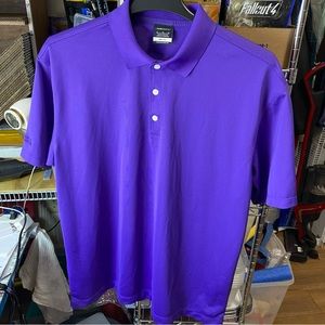 Nike Golf Dri-Fit XL Purple Shirt monogram on Sleeve
